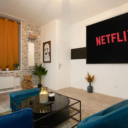 Otel Ng Suitehome - Lille I Barbieux I Saint Roch - Maison 4 - Balneo - Arcade De Jeux - Netflix - Wifi - Cuisine Equipee - Lave Linge 3*
